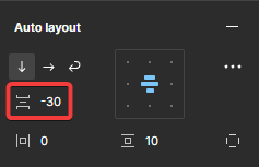 figma autolayout negative gap