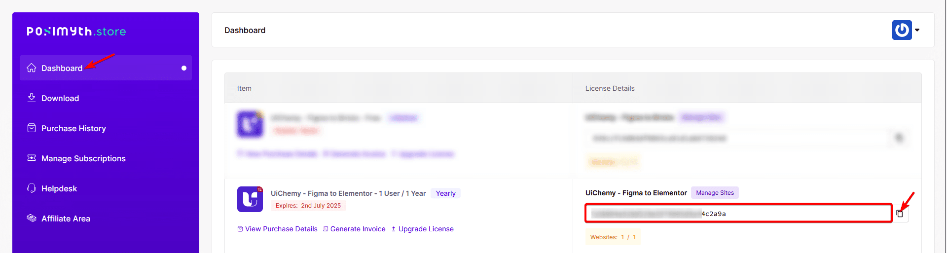 posimyth store uichemy license key