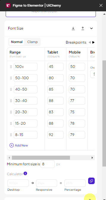 uichemy responsive manager calculator pixel new ui