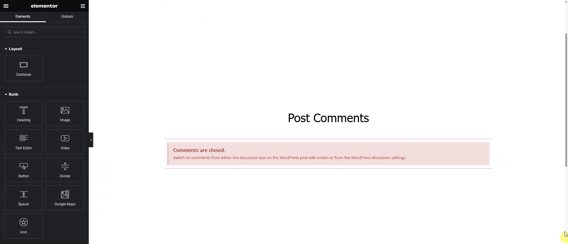 exported template with post comments