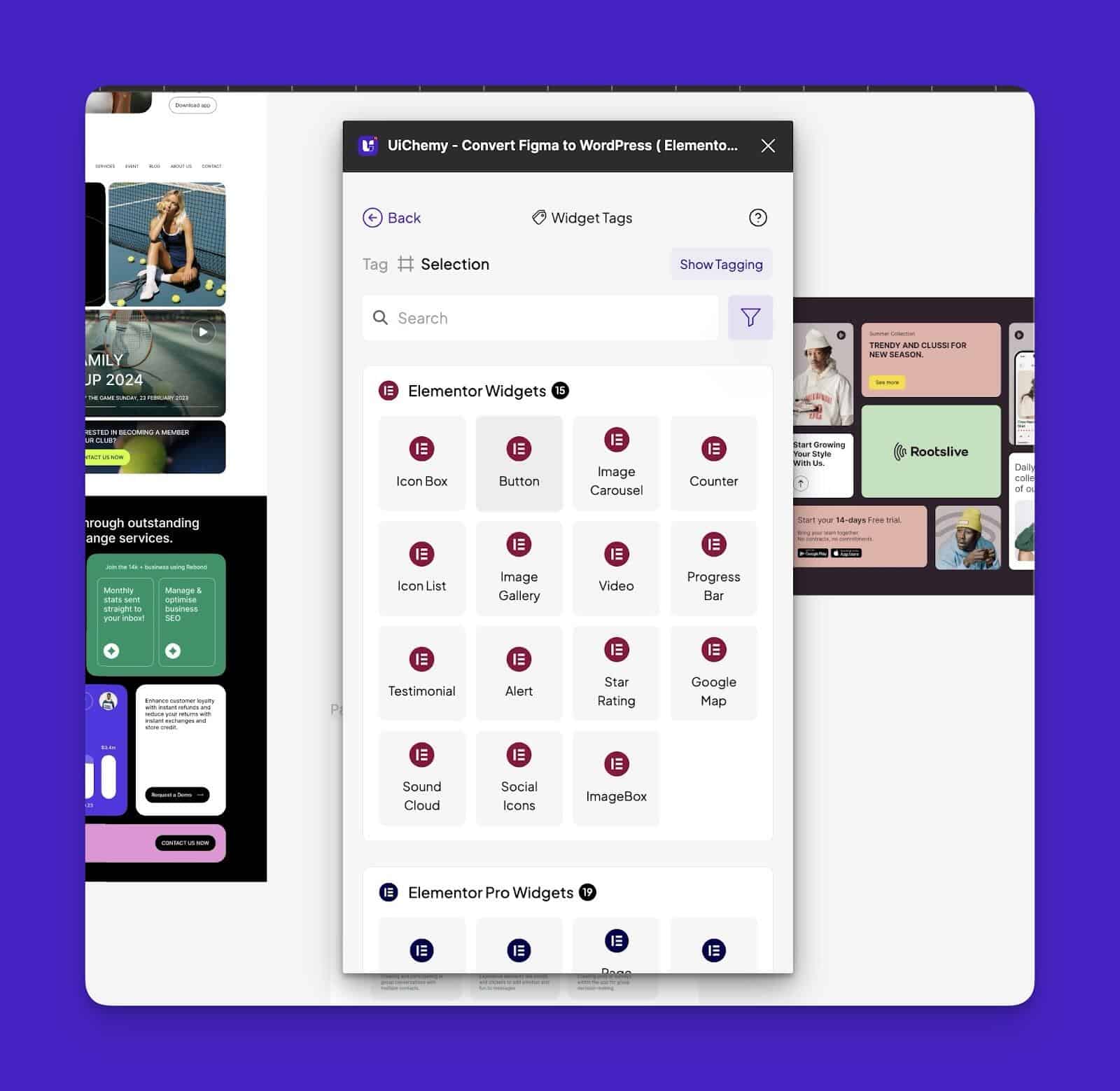Widget Tagging