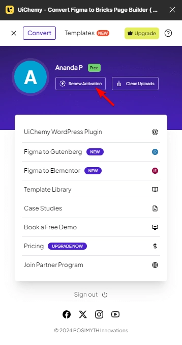 uichemy renew activation