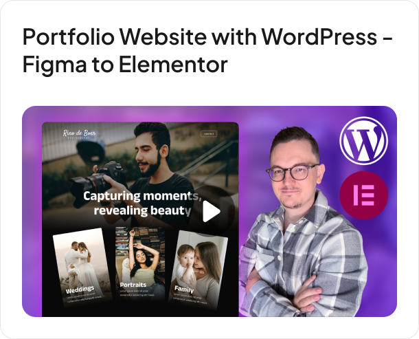 Portfolio Website with WordPress Figma to Elementor 2025 Beginner Tutorial