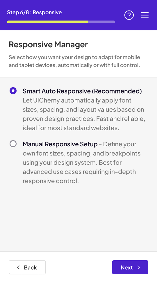 Step 6 Responsive