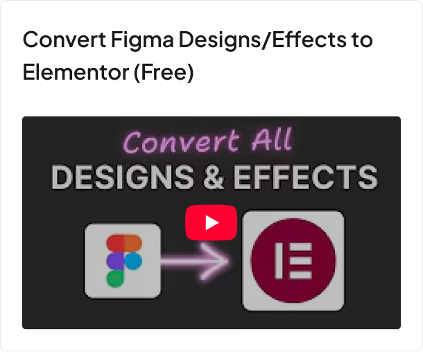 Convert Figma Designs Effects to Elementor