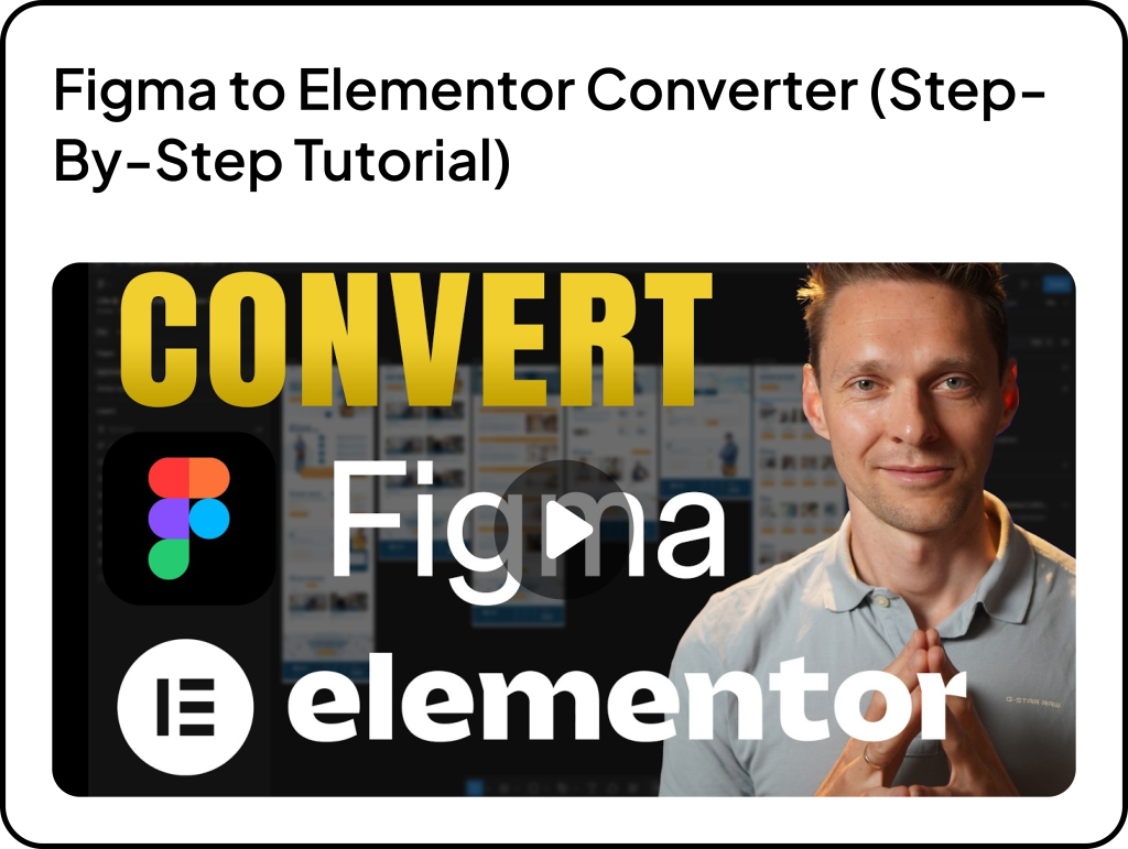 Figma to Elementor Converter Step By Step Tutorial