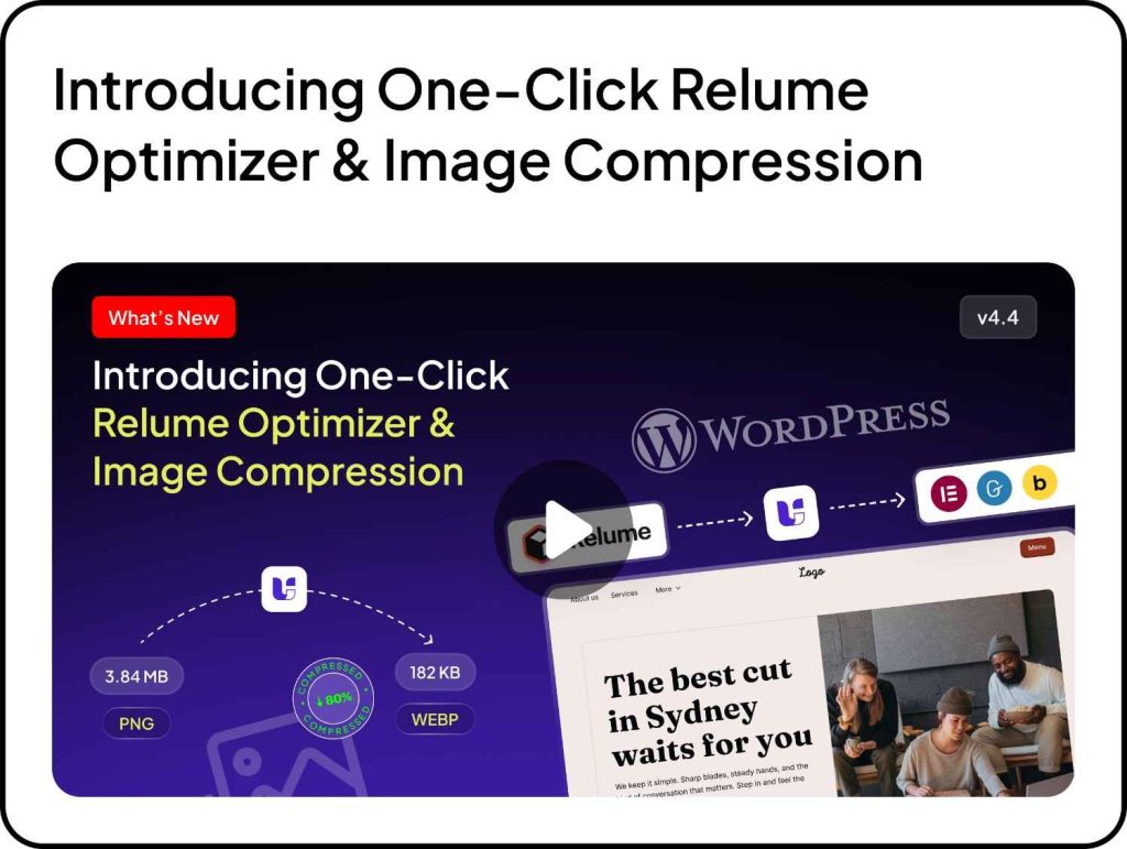 Introducing One Click Relume Optimizer Image Compression