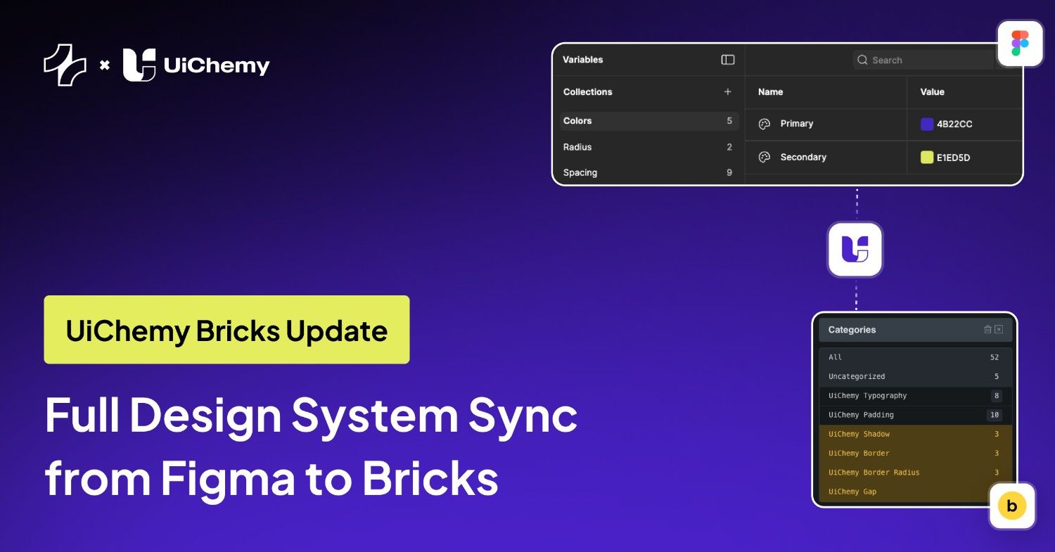 UiChemy Bricks Update Full Design System Sync from Figma to Bricks 1