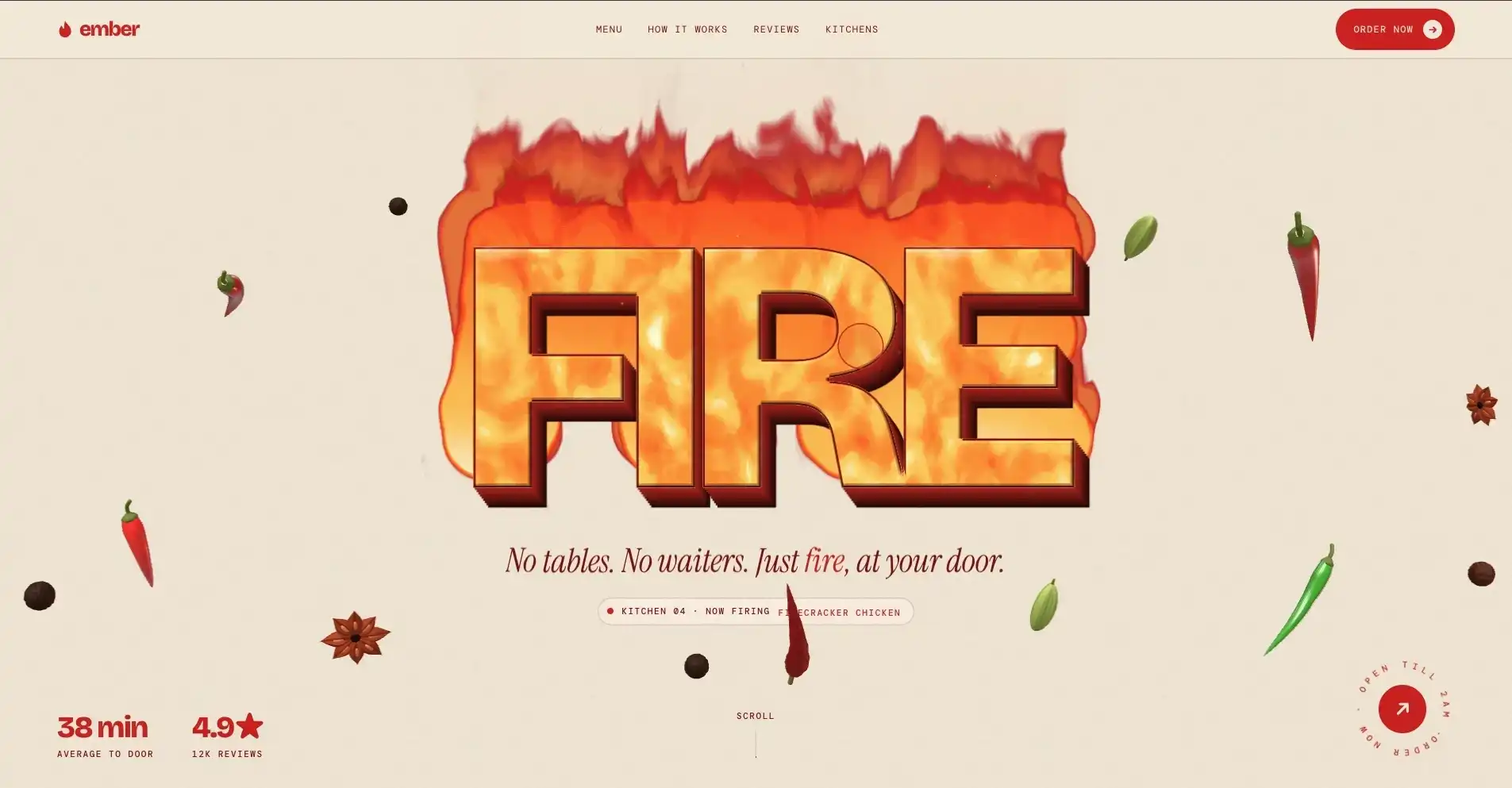 Ember No Tables No Waiters Just Fire