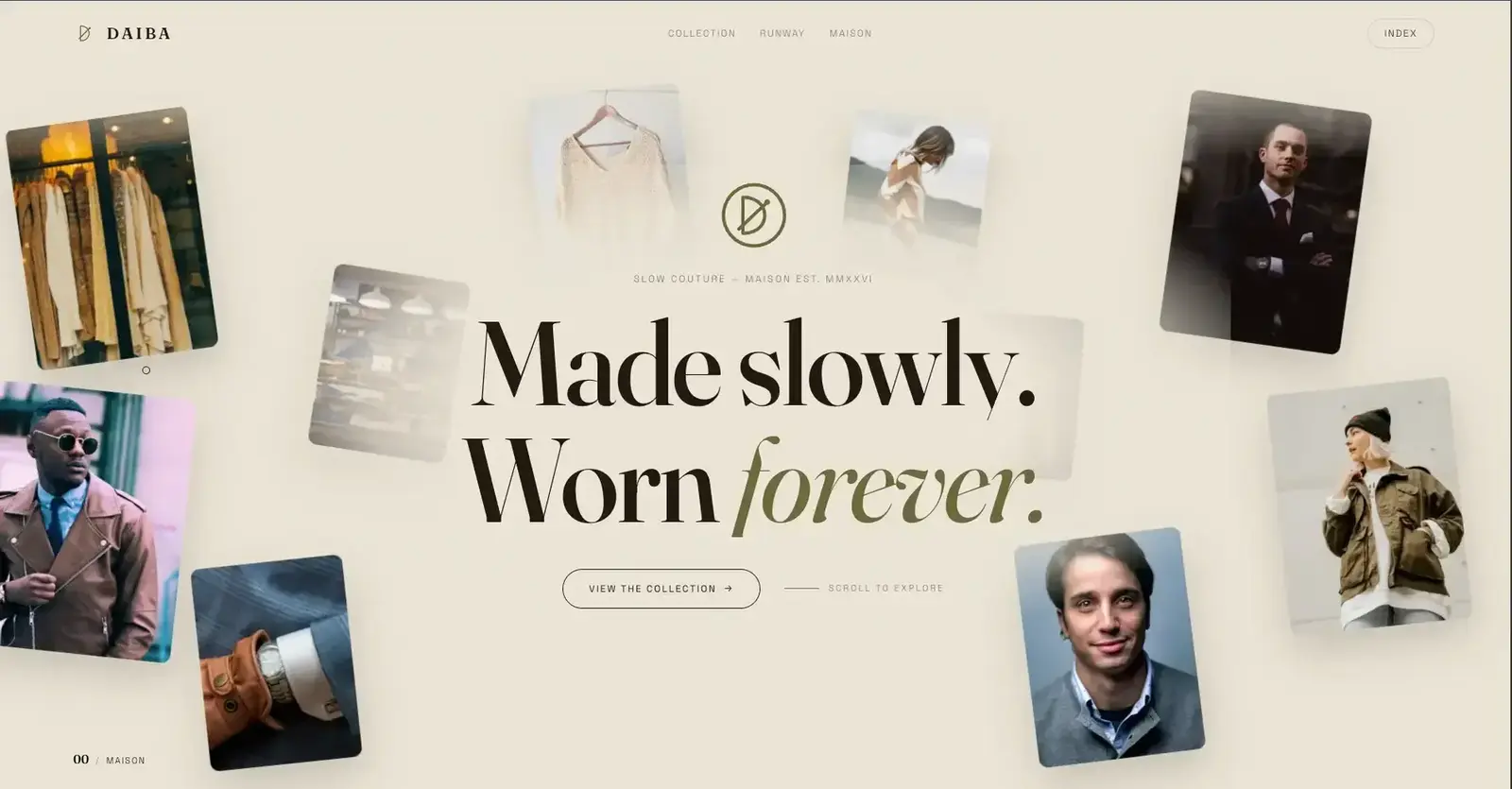 DAIBA Luxury Fashion Landing Page