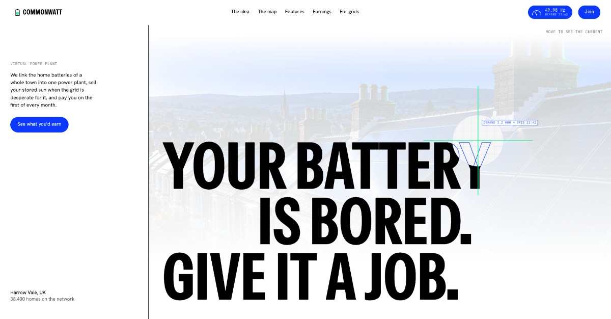 Commonwatt Home Battery Virtual Power Plant