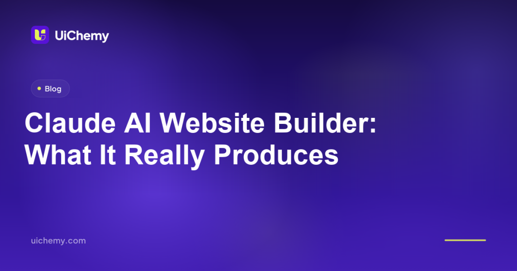 Claude AI Website Builder: What It Really Produces