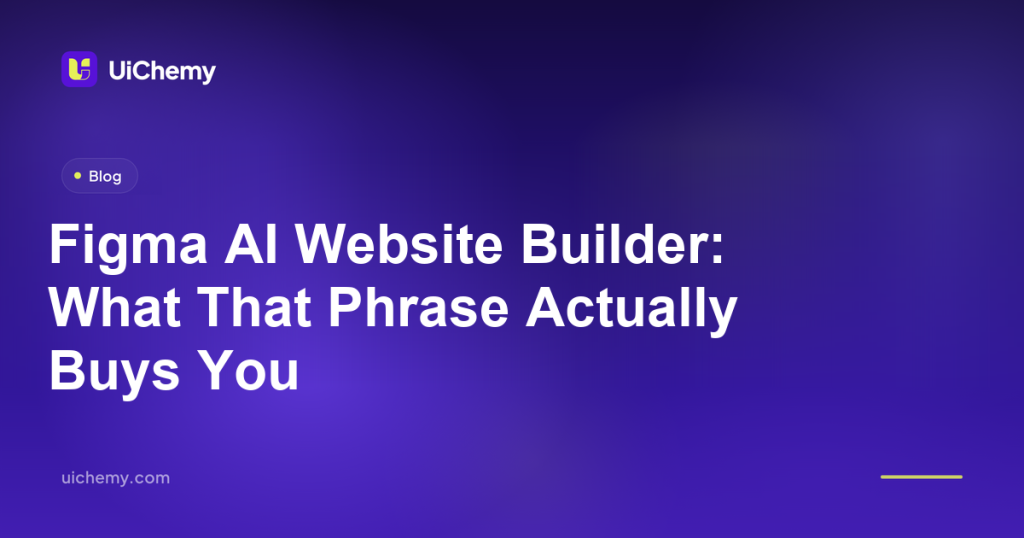 Figma AI Website Builder: What That Phrase Actually Buys You