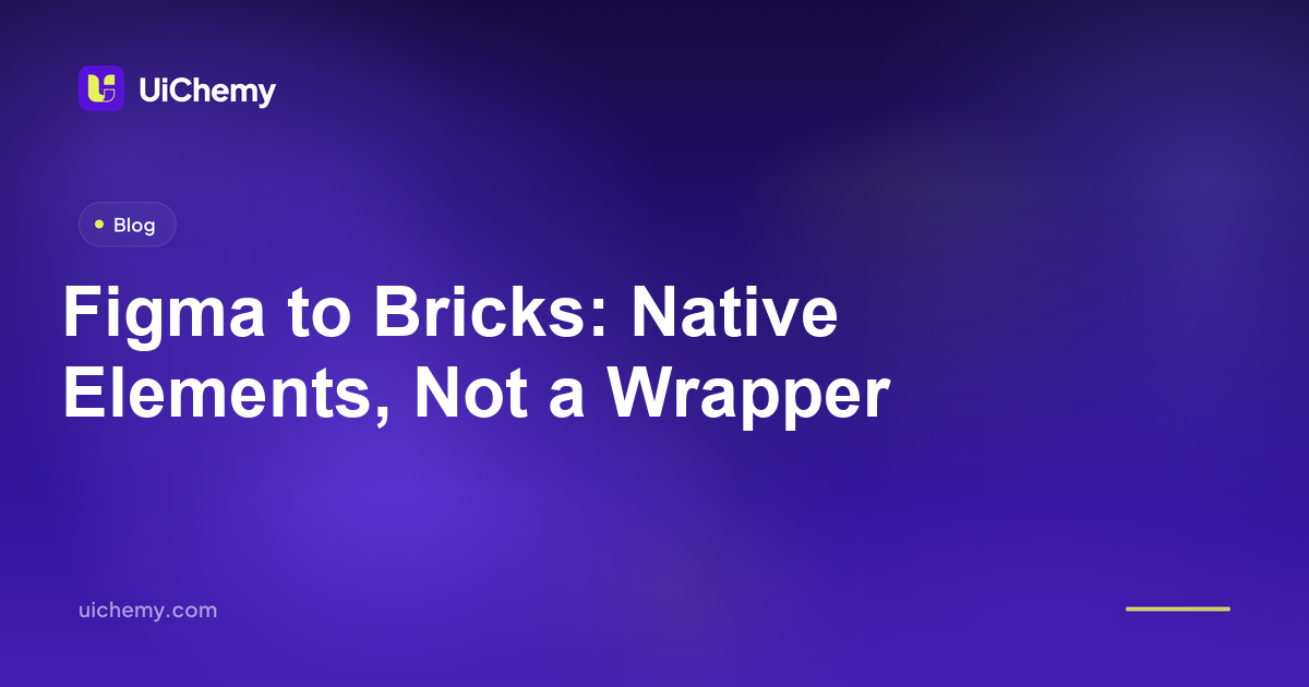 Figma to Bricks: Native Elements, Not a Wrapper