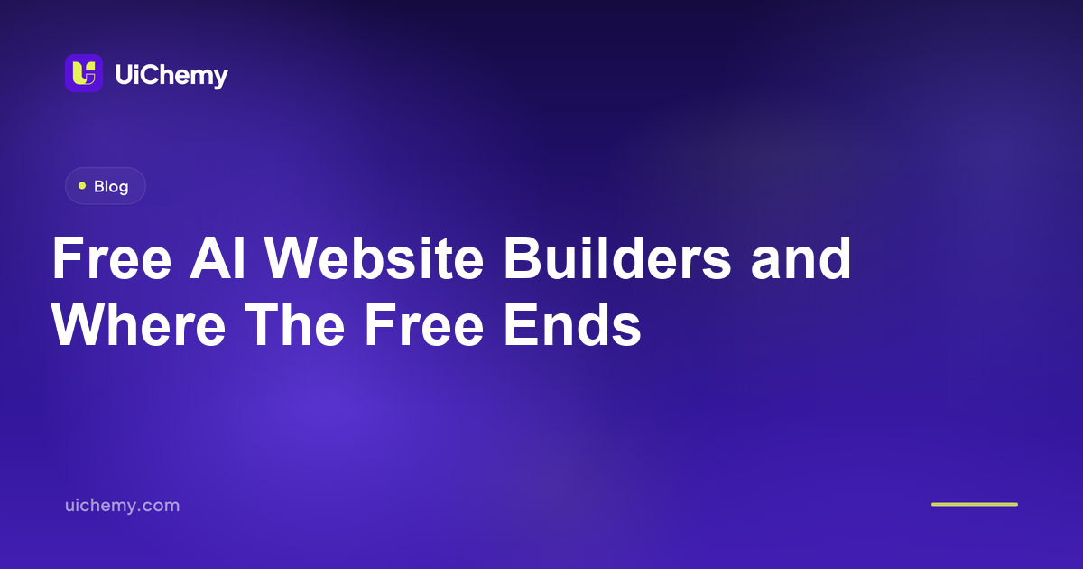 Free AI Website Builders and Where The Free Ends