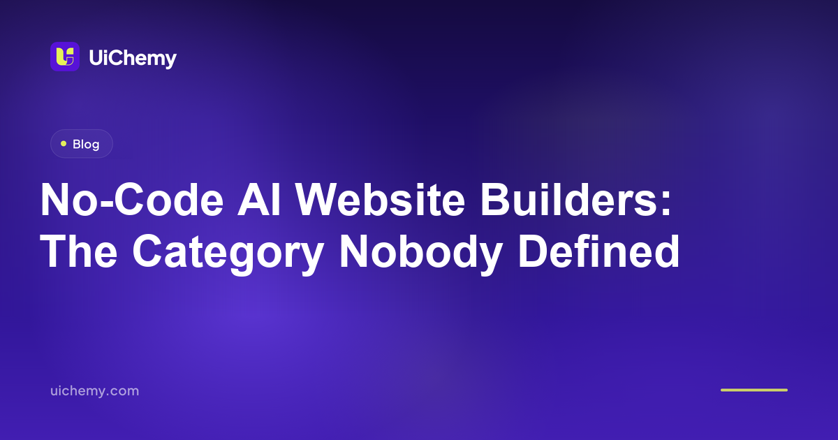 No-Code AI Website Builders: The Category Nobody Defined