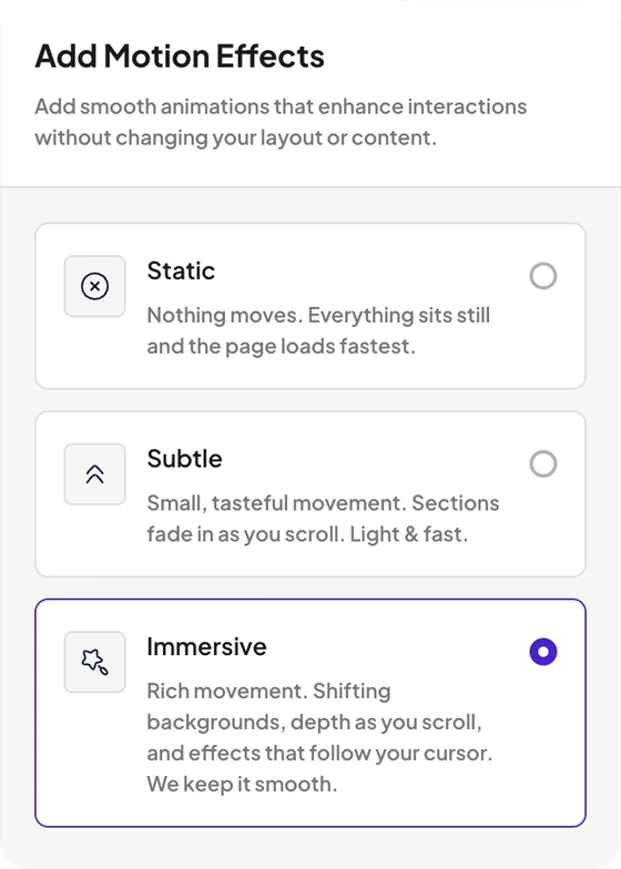 AI Express Mode conversion options