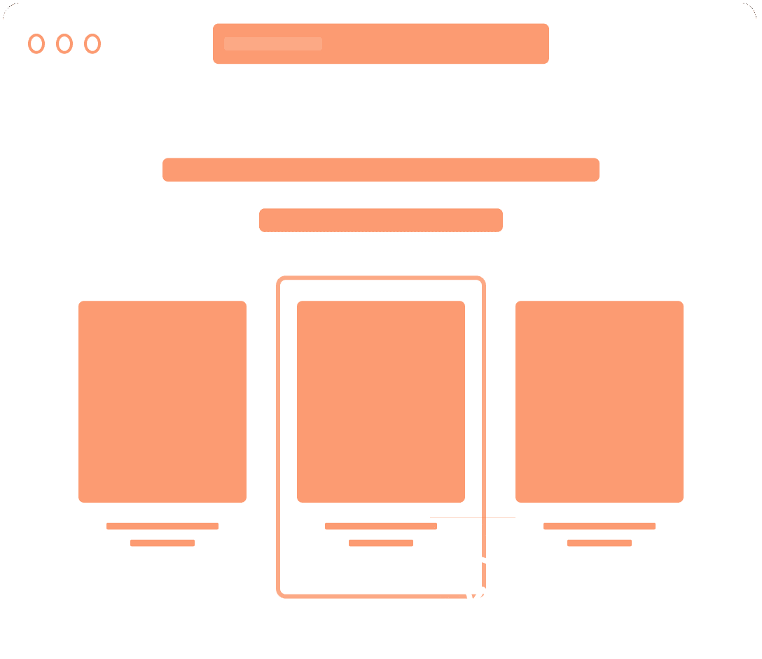 Wireframe of a well structured page layout