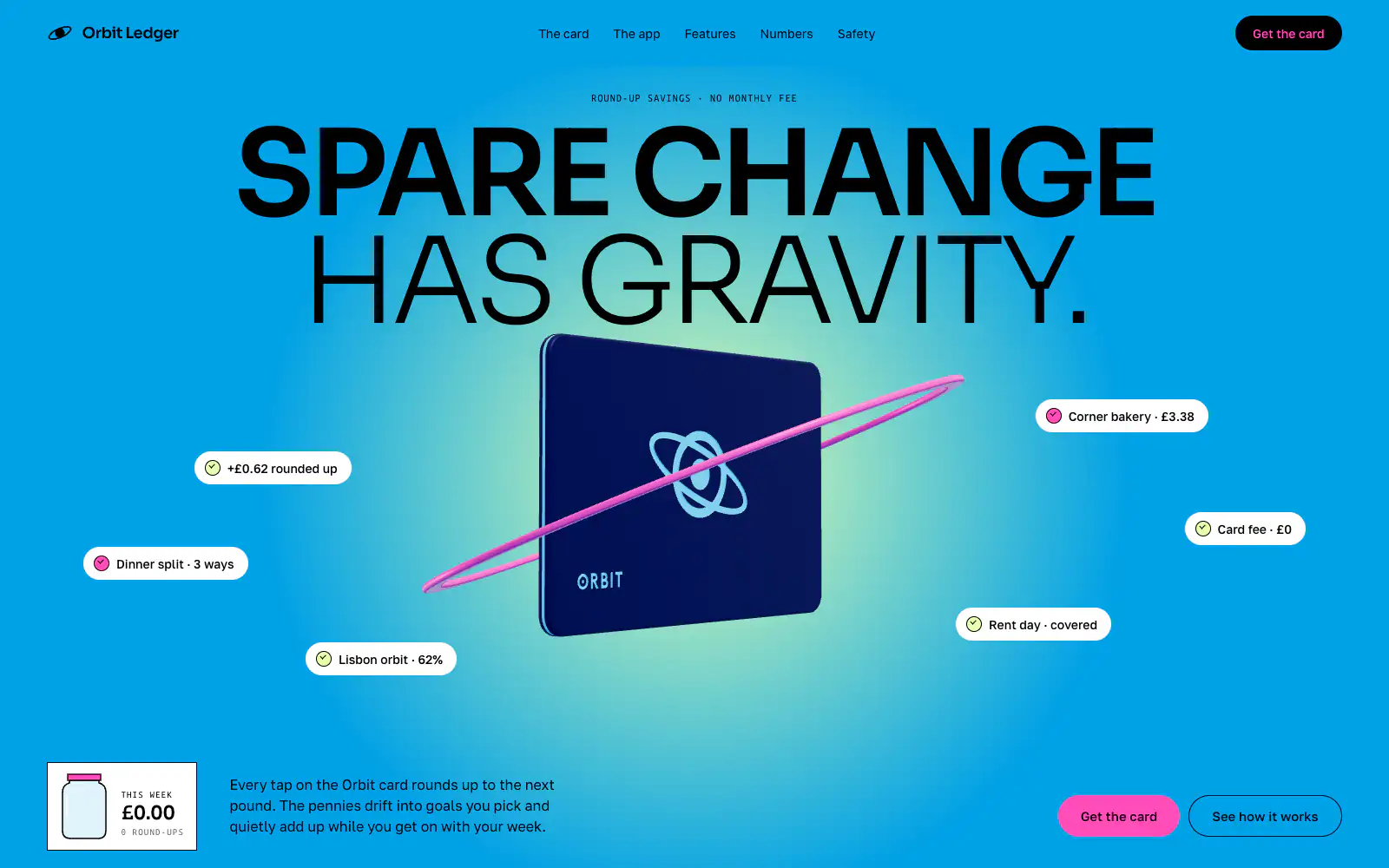Orbit Ledger Round-Up Savings Card