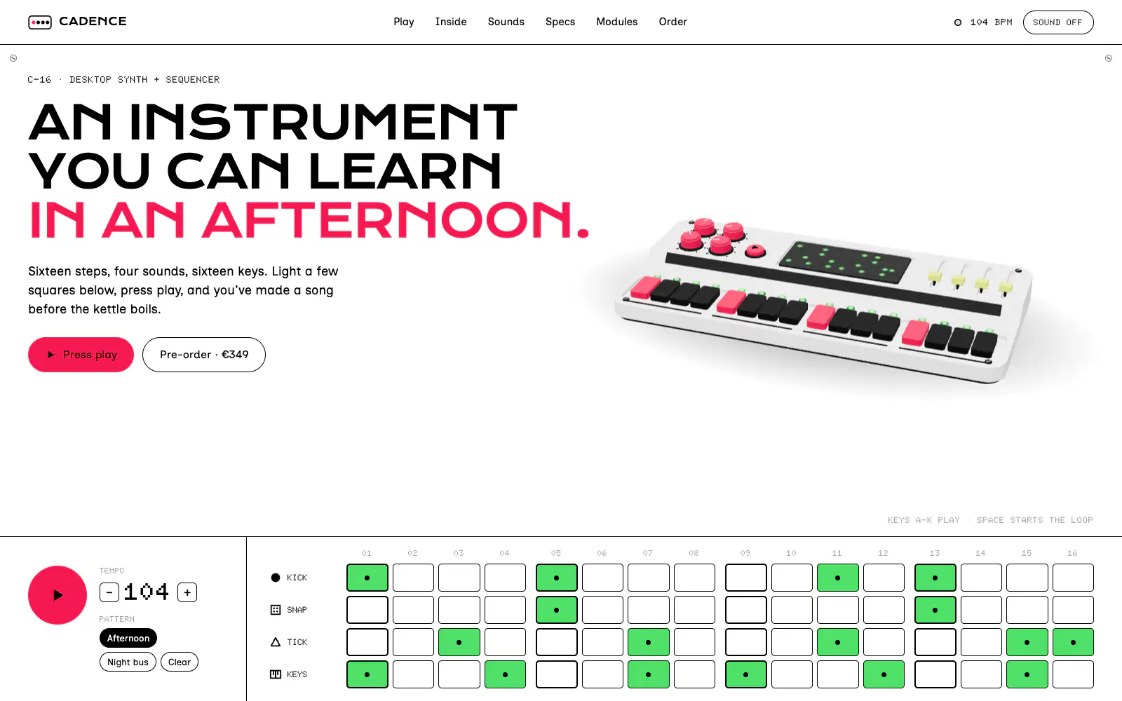 Cadence  Desktop Synthesizer & Step Sequencer