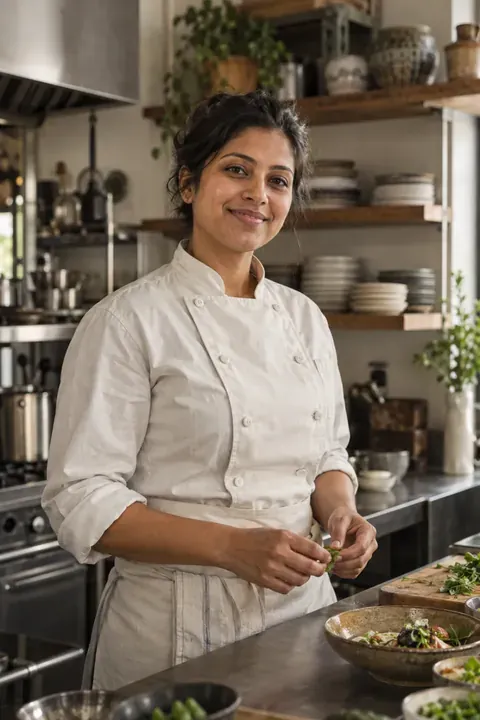 Tavola chef in her restaurant kitchen