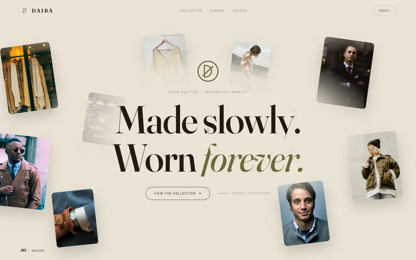 DAIBA Luxury Fashion Landing Page