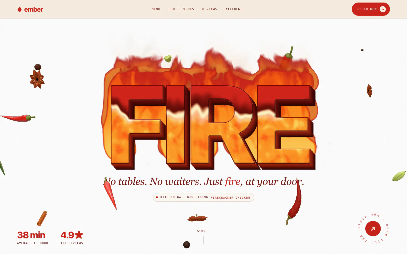 Ember No Tables No Waiters Just Fire