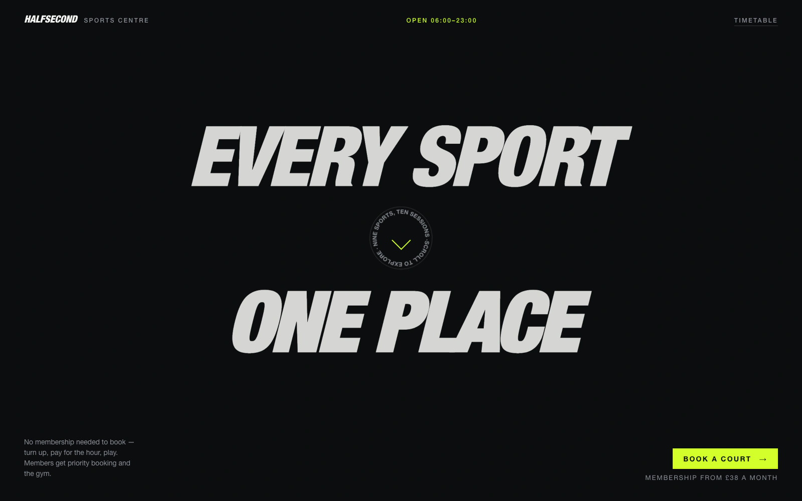 HalfSecond Multi-Sport Club