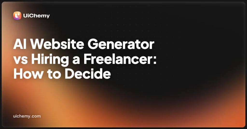 AI Website Generator vs Hiring a Freelancer: How to Decide