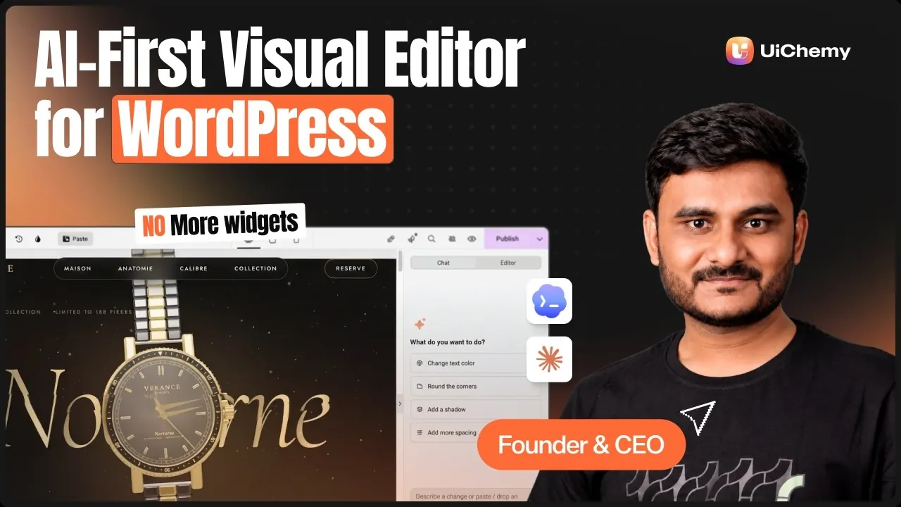 Build WordPress pages with AI in UiChemy Composer