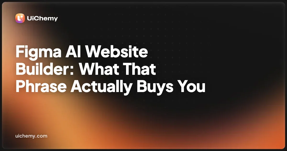 Figma AI Website Builder: What That Phrase Actually Buys You