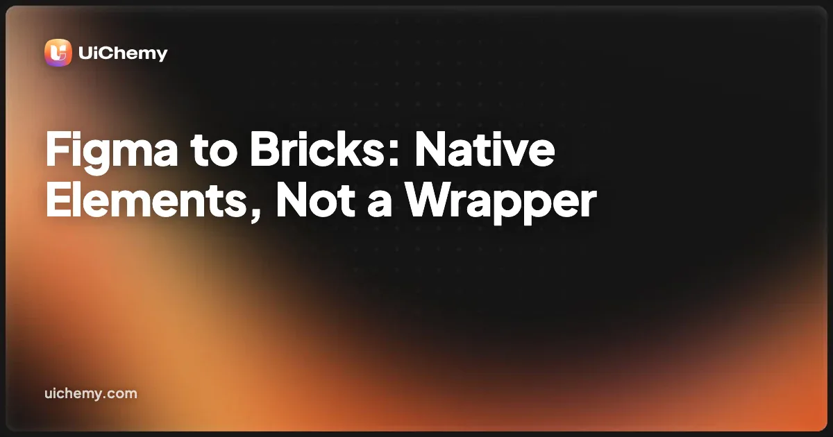 Figma to Bricks: Native Elements, Not a Wrapper