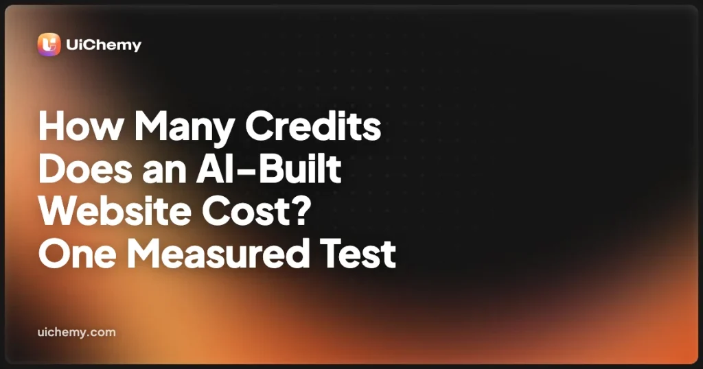 How Many Credits Does an AI-Built Website Cost? One Measured Test