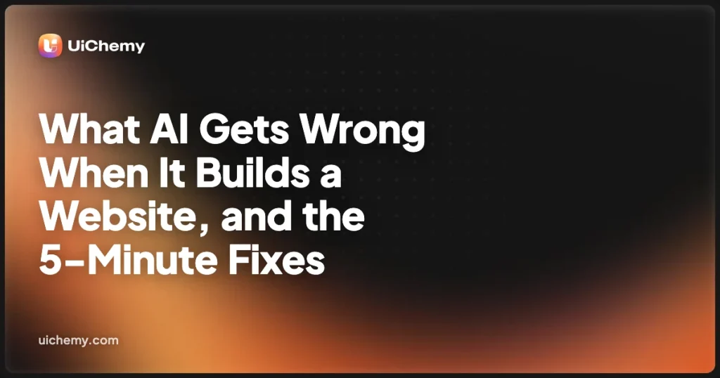 What AI Gets Wrong When It Builds a Website, and the 5-Minute Fixes