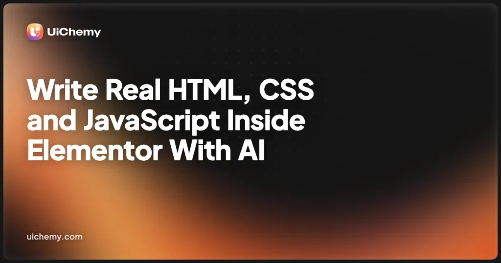 Write Real HTML, CSS and JavaScript Inside Elementor With AI