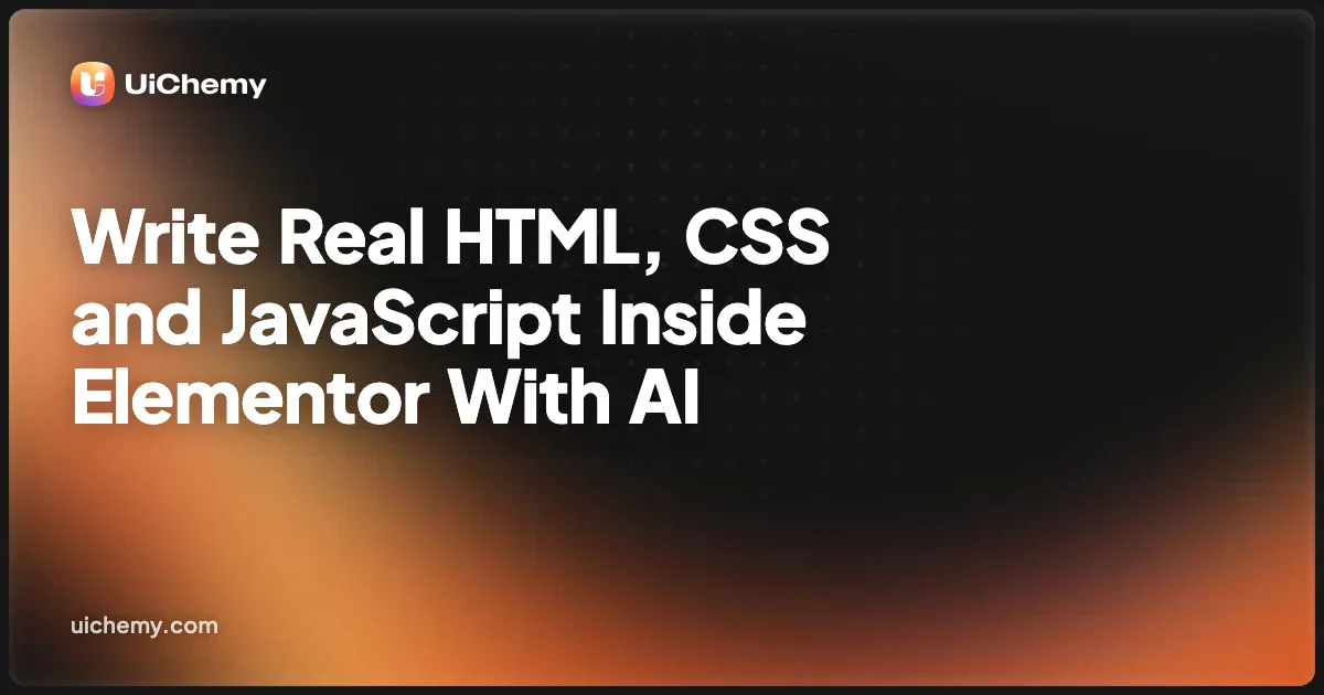 Write Real HTML, CSS and JavaScript Inside Elementor With AI